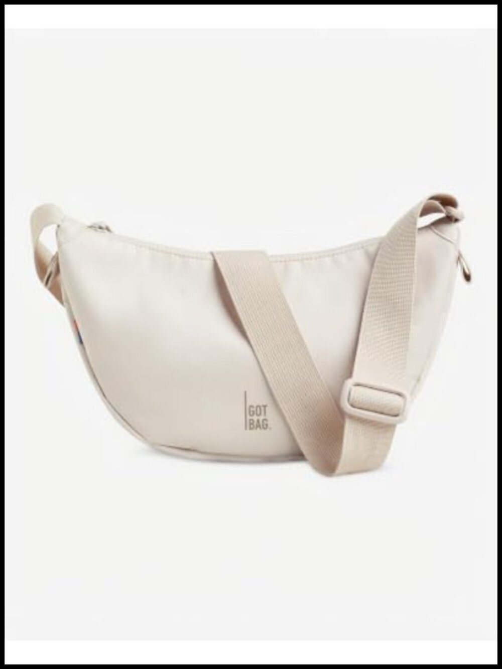 Recycled Plastic Crescent Crossbody Bag Water-Resistant Adjustable Strap